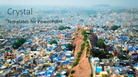  Presentation with jodhpur - Amazing slides having aerial-view-of-jodhpur backdrop and a light blue colored foreground