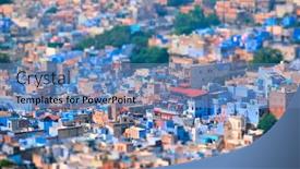  Presentation with city india - PPT theme featuring aerial-view-of-jodhpur background and a teal colored foreground