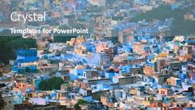  Presentation with city india - Presentation theme enhanced with aerial-view-of-jodhpur background and a seafoam green colored foreground