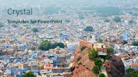 Presentation with jodhpur - Colorful slides enhanced with aerial-view-of-jodhpur backdrop and a light blue colored foreground