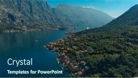  Presentation with kotor montenegro - Slide set enhanced with aerial-view-of-kotor-bay background and a ocean colored foreground