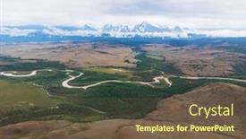  Presentation with aerial - Presentation consisting of aerial-view-of-kurai-steppe background and a tawny brown colored foreground
