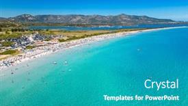  Presentation with turquoise beach - Theme with aerial-view-of-la-cinta and a teal colored foreground