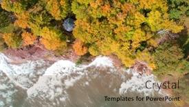  Presentation with aerial - Colorful theme enhanced with aerial-view-of-lake-superior backdrop and a coral colored foreground
