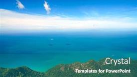  Presentation with malaysia - Presentation theme having aerial view of langkawi island malaysia asia background and a teal colored foreground