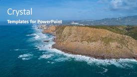  Presentation with lighthouse - Amazing slide set having aerial-view-of-lighthouse backdrop and a teal colored foreground