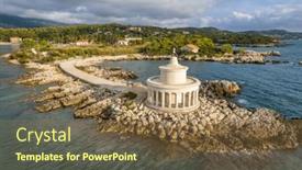  Presentation with lighthouse - Presentation having aerial-view-of-lighthouse background and a tawny brown colored foreground