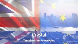  Presentation with union jack - PPT theme enhanced with british union jack flag eu background and a teal colored foreground