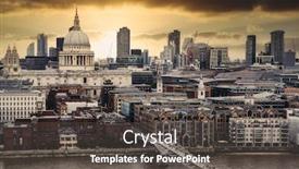  Presentation with millennium - Presentation theme enhanced with aerial-view-of-london background and a dark gray colored foreground