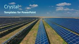  Presentation with cells solar - Audience pleasing PPT theme consisting of aerial-view-of-lot backdrop and a ocean colored foreground