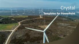  Presentation with wind energy - Amazing slide set having aerial-view-of-lot backdrop and a teal colored foreground