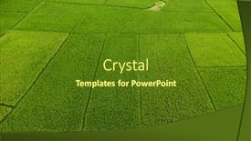  Presentation with green city - PPT layouts enhanced with aerial-view-of-lush-green background and a tawny brown colored foreground