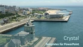  Presentation with park - PPT theme consisting of aerial-view-of-maiko-park background and a ocean colored foreground