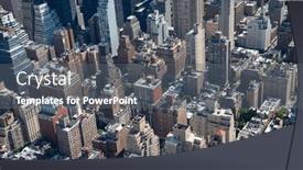  Presentation with america - PPT theme having aerial-view-of-manhattan-new background and a gray colored foreground