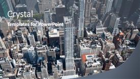  Presentation with america - Presentation having aerial-view-of-manhattan-new background and a gray colored foreground