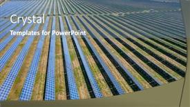  Presentation with cells solar - Slides having aerial-view-of-many-panels background and a seafoam green colored foreground