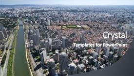  Presentation with aerial - Cool new PPT theme with aerial view of marginal pinheiros backdrop and a gray colored foreground