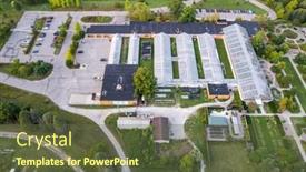  Presentation with botanical - Slide deck featuring aerial-view-of-matthaei-botanical background and a tawny brown colored foreground