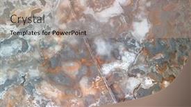  Presentation with soil red - Presentation design consisting of aerial-view-of-melting-snow background and a mint green colored foreground