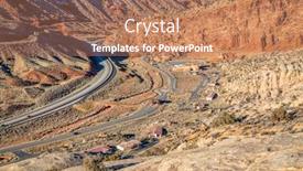  Presentation with moab - Beautiful slide deck featuring aerial-view-of-moab-fault backdrop and a coral colored foreground