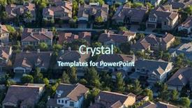  Presentation with later - PPT layouts consisting of aerial view of modern hillside background and a tawny brown colored foreground