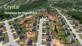  Presentation with middle class - Slide set featuring aerial-view-of-modern-middle background and a tawny brown colored foreground