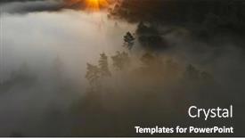  Presentation with forest morning - Slides consisting of aerial-view-of-morning-forest background and a dark gray colored foreground
