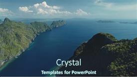  Presentation with cinematic - Audience pleasing theme consisting of aerial-view-of-mountain-greenery backdrop and a navy blue colored foreground