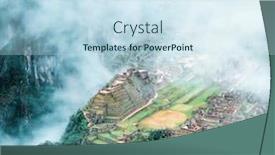  Presentation with aerial - PPT theme consisting of aerial-view-of-mountainious-forested background and a sky blue colored foreground