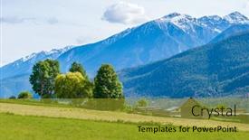  Presentation with british columbia canada - Slide set consisting of aerial-view-of-mountains background and a gold colored foreground