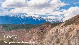  Presentation with british columbia canada - Colorful slide set enhanced with aerial-view-of-mountains backdrop and a coral colored foreground