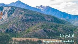  Presentation with british columbia canada - Slide deck having aerial-view-of-mountains background and a ocean colored foreground