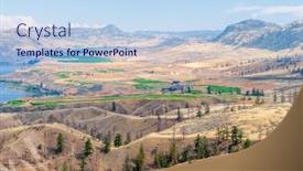  Presentation with british columbia - Amazing presentation design having aerial-view-of-mountains backdrop and a light blue colored foreground