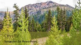  Presentation with british columbia canada - Presentation theme featuring aerial-view-of-mountains background and a gold colored foreground