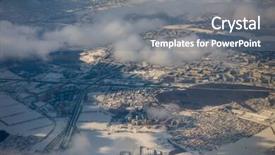  Presentation with multi - Slide deck enhanced with aerial view of multi storey background and a gray colored foreground