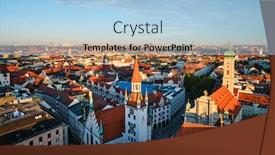  Presentation with aerial - Amazing theme having aerial-view-of-munich-marienplatz backdrop and a light blue colored foreground