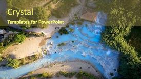  Presentation with hot springs - Amazing theme having aerial-view-of-natural-spa backdrop and a tawny brown colored foreground