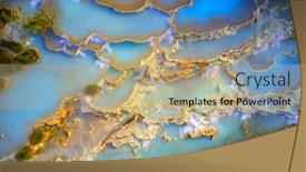  Presentation with hot springs - Amazing PPT theme having aerial-view-of-natural-spa backdrop and a coral colored foreground