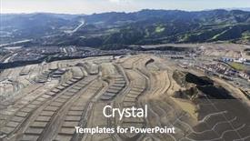  Presentation with mountain view california - Theme consisting of aerial view of new neighborhood background and a gray colored foreground