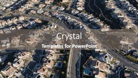  Presentation with community - Presentation theme having aerial-view-of-new-suburban background and a gray colored foreground