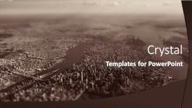  Presentation with new york city - Theme with aerial-view-of-new-york background and a tawny brown colored foreground