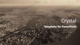  Presentation with new york city - Presentation consisting of aerial-view-of-new-york background and a tawny brown colored foreground