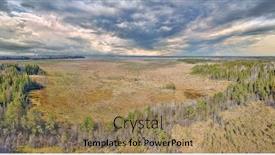  Presentation with swamp - Audience pleasing PPT theme consisting of aerial-view-of-northern-peat backdrop and a coral colored foreground