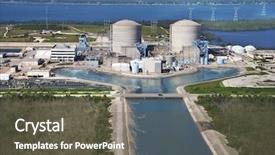  Presentation with nuclear power - PPT layouts consisting of young happy couple enjoying a day at the beach background and a light gray colored foreground