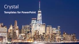  Presentation with new york - Presentation enhanced with aerial-view-of-nyc-new background and a ocean colored foreground