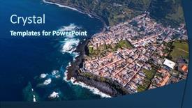  Presentation with ocean - Theme enhanced with the san miguel island background and a ocean colored foreground