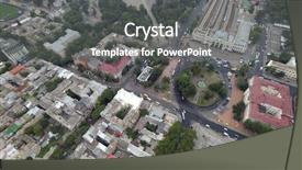  Presentation with ukraine - Theme with aerial view of odessa ukraine background and a  colored foreground