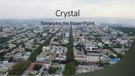  Presentation with ukraine - Audience pleasing theme consisting of aerial view of odessa ukraine backdrop and a  colored foreground