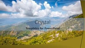  Presentation with kotor montenegro - Colorful PPT theme enhanced with aerial-view-of-of-kotor backdrop and a light blue colored foreground