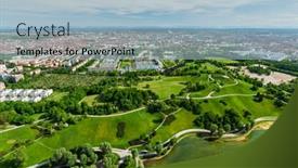  Presentation with olympic - Presentation with aerial-view-of-olympiapark-munich background and a light blue colored foreground